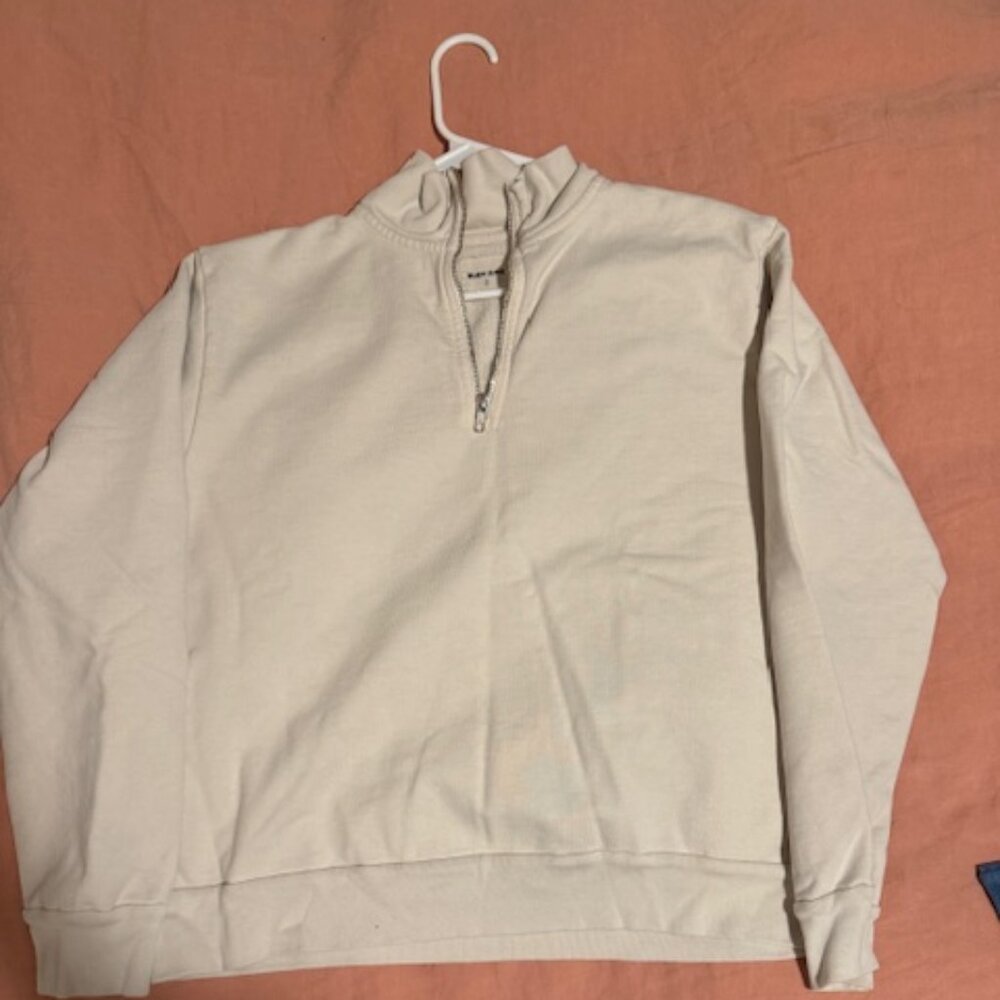 Rudy Jude Half Zip Sweatshirt in Natural- Size L